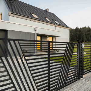 Aluminum alloy electric double swing gate