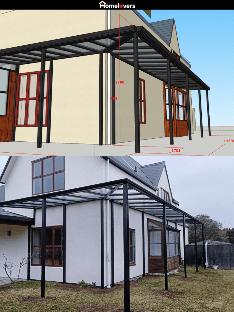 Pergola Attached to House